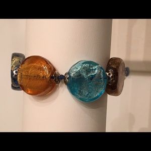 Handmade glass beaded bracelet