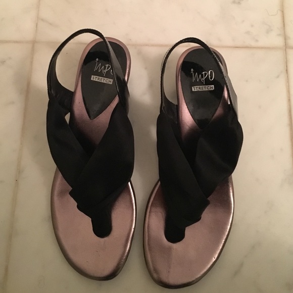 Adorable slip on sandal. Inpo Stretch.