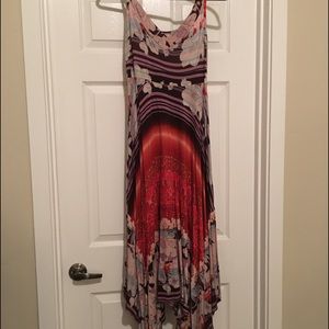 American Rag Printed Handkerchief Hem Dress Medium