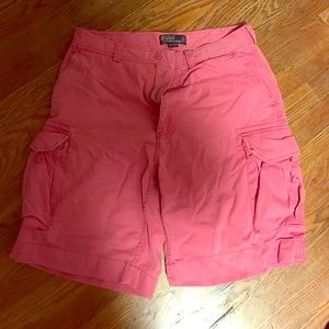 Salmon polo cargo shorts
