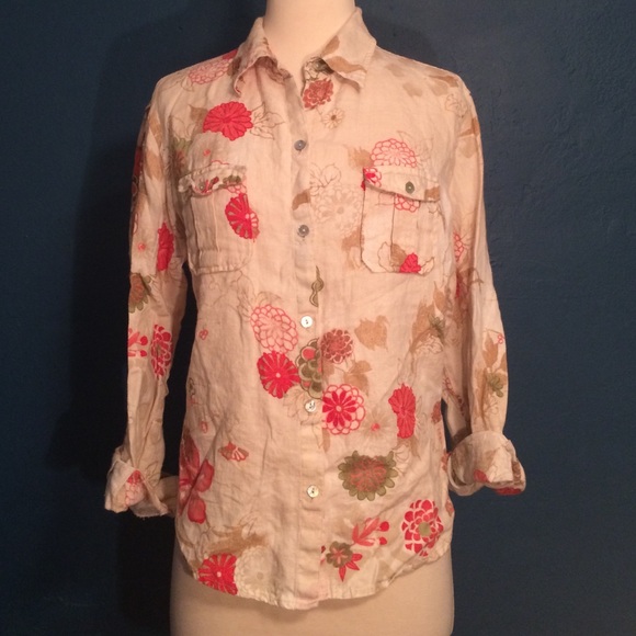 Chico's Floral Button Up