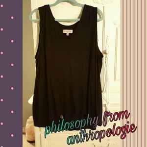 PLUS SIZE Flowy Black Shirt from Anthropologie!