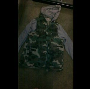 Camo hoodie coat