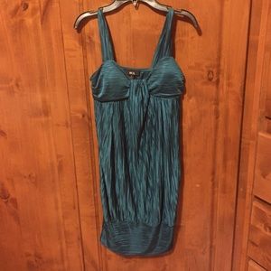 Teal mini dress