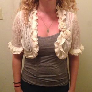 Juicy Couture cream shrug