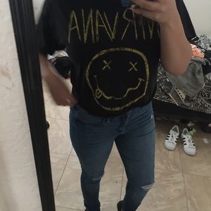 Cropped Nirvana Shirt
