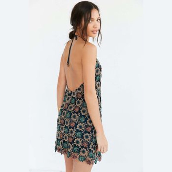 UO Edna Beaded Crochet Shift Dress - Picture 4 of 4