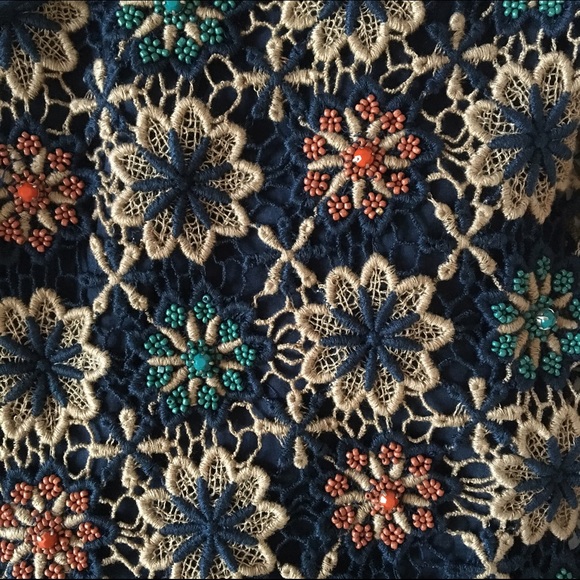 UO Edna Beaded Crochet Shift Dress - Picture 2 of 4