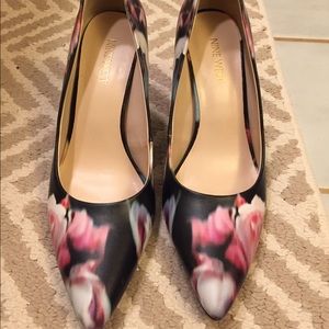 Nine West floral heels