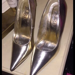 Fredericks of Hollywood Gold high heels