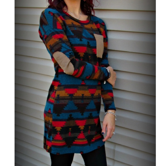 Dresses & Skirts - 🌸Teal Elbow Patch Dress