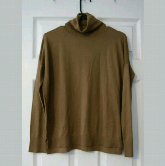 NWT THE KOOPLES 100% silk camel turtleneck Medium