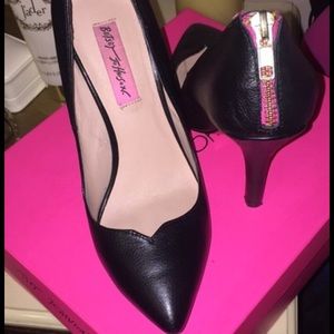 Betsey Johnson black high heels