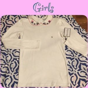 Embroidered Collar Top, NWT