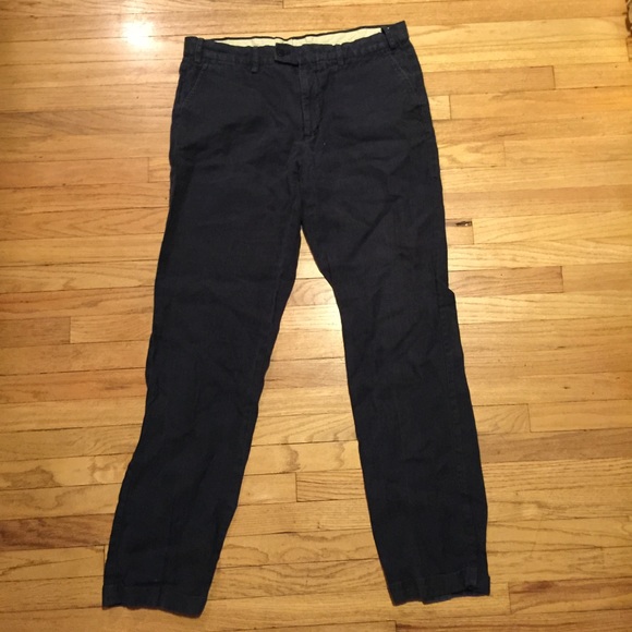 Aspesi Other - Aspesi mens blue cuffed linen pants - sz 54/ 36x32 Aspesi Other - Aspesi mens blue cuffed linen pants - sz 54/ 36x32