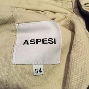 Aspesi Pants - Aspesi mens blue cuffed linen pants - sz 54/ 36x32 Aspesi Pants - Aspesi mens blue cuffed linen pants - sz 54/ 36x32