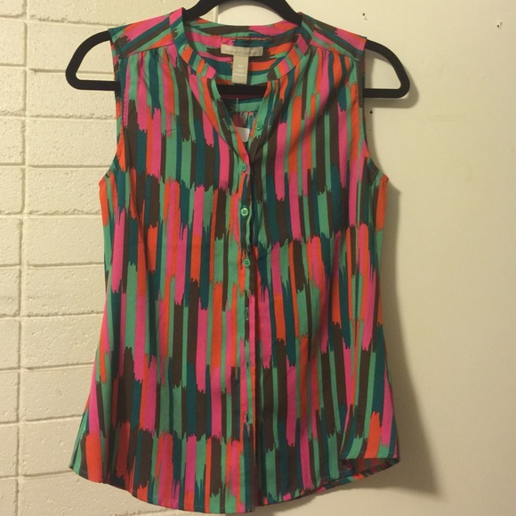 Banana Republic Sleeveless Button Up