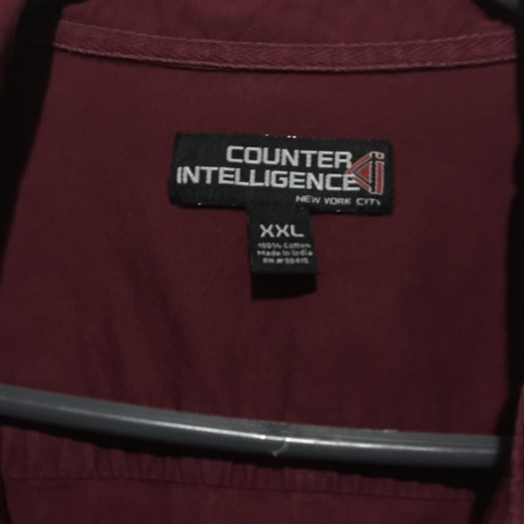 Burgundy button down - Picture 3 of 4