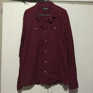 Burgundy button down
