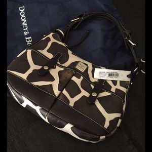 Authentic Dooney and Bourne Giraffe Print Hobo Bag