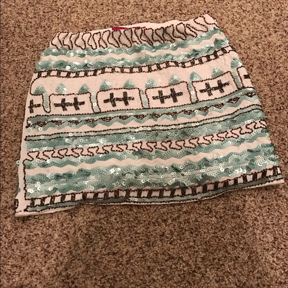 Boohoo mini sequin skirt