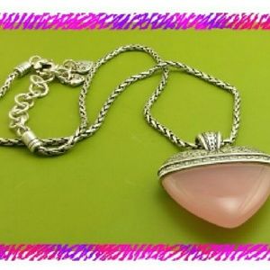 BRIGHTON Pink Heart Pendant Necklace & Bracelet