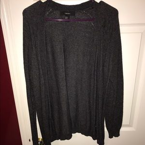 Dark Grey Forever 21 Button Up Sweater