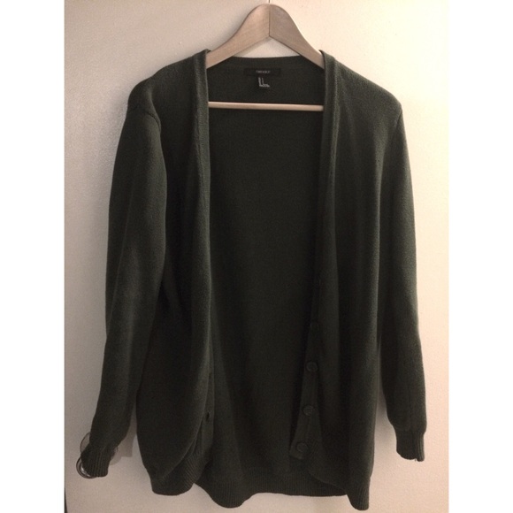 Dark hunter green cardigan