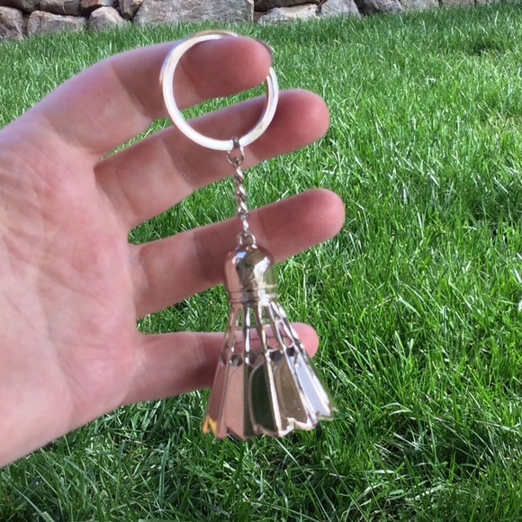 Badminton Shuttlecock Keyring - Picture 3 of 3