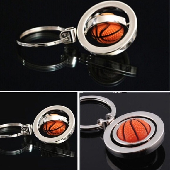 Spinning Basketball Keychain