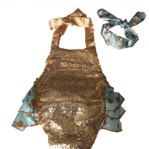 Sparkly romper  set