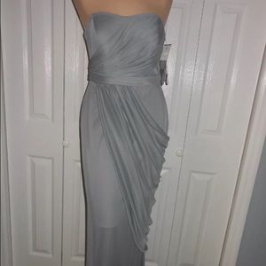 Mercury Gray Bridesmaid Dress/evening gown