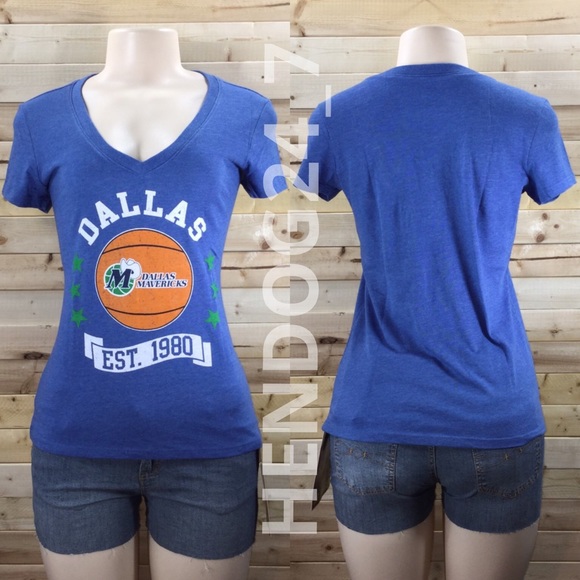 NBA DALLAS MAVERICKS TEAM ESTABLISHED V-NECK TEE - Picture 1 of 3