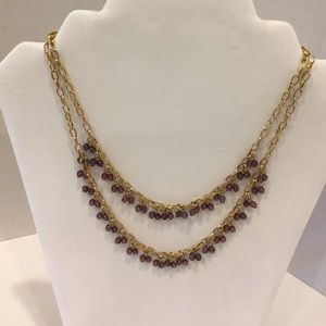 Loft necklace with purple beads