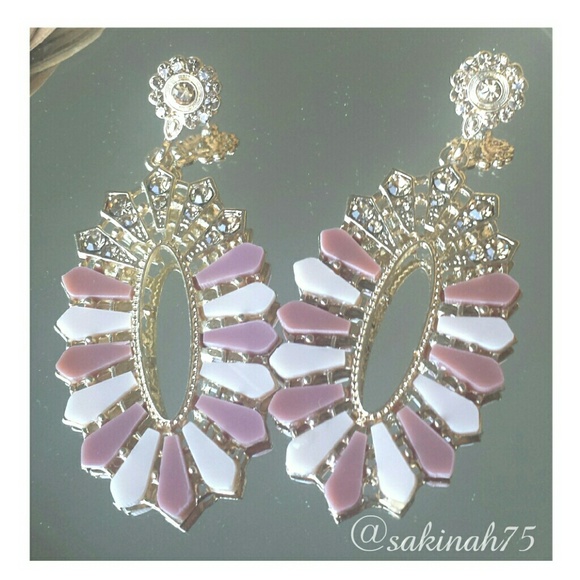 Drop Earrings w/ Crystal Detail
