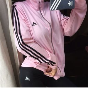 Pink adidas zip up