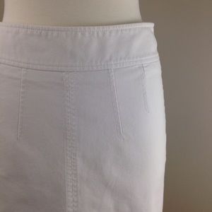 Banana Republic White Knee Length Skirt