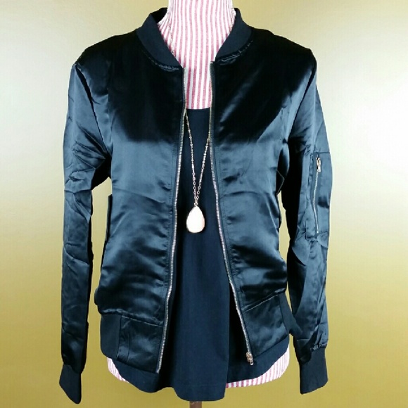 Black Bomber Jacket - Picture 3 of 3