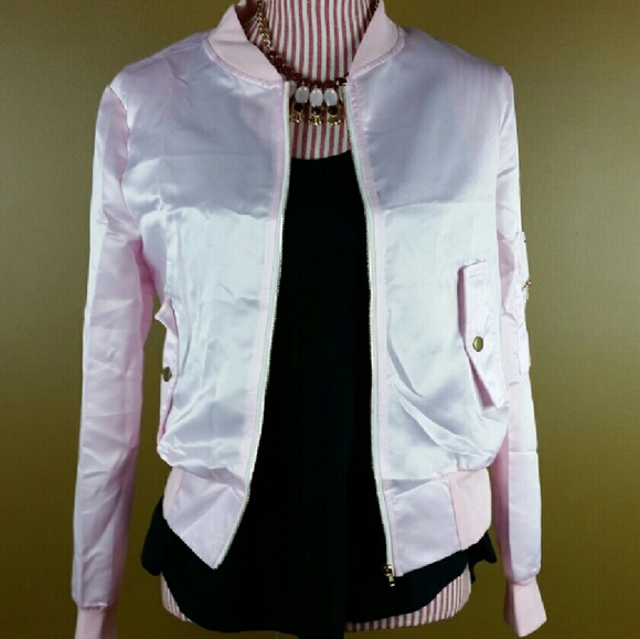 LAST ONE! Pink Bomber Jacket - Picture 2 of 3