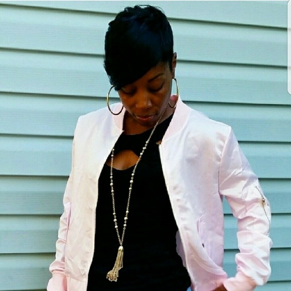 LAST ONE! Pink Bomber Jacket - Picture 3 of 3