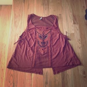 Free people beaded open back tank