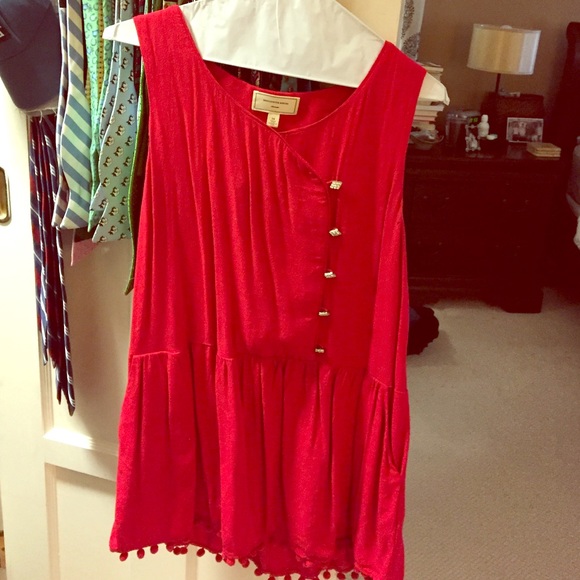 Fun red Holiday tunic from Anthropologie