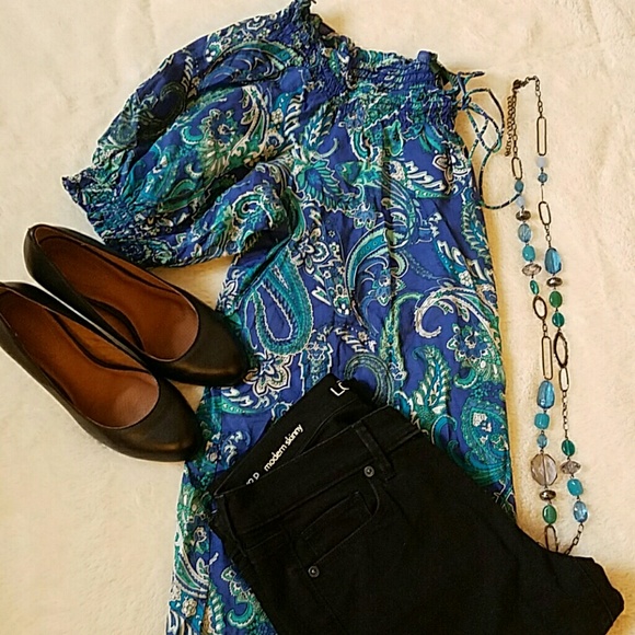 Lauren Ralph Lauren Tops - Paisley Peasant Top NWOT