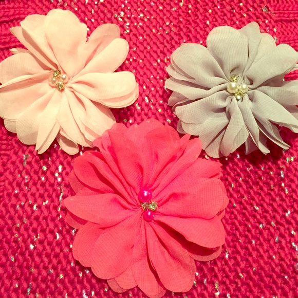 OMG! Flower Petals Hair Clips, 3PK