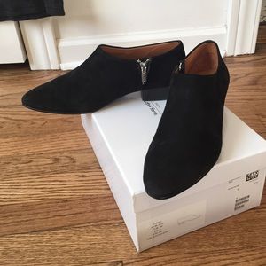 Black suede shoe boots