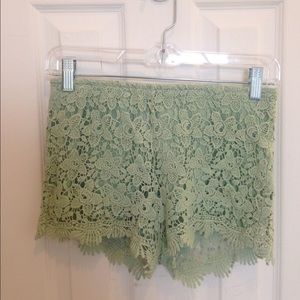 Lacey mint green shorts