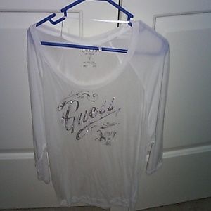 Guess Knit Top for woman. Medium. White