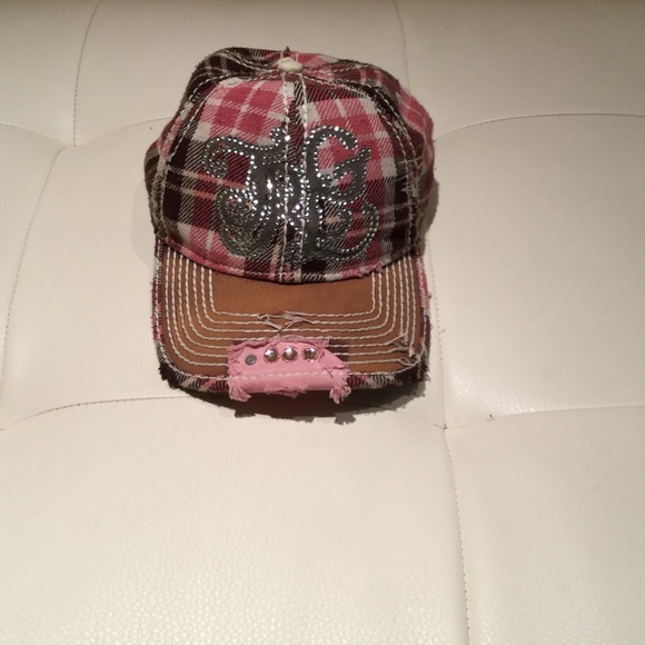 💥 AUTHENTIC 💥 Pink Plaid True Religion Hat 💕