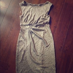 Silver Knee Length Dress
