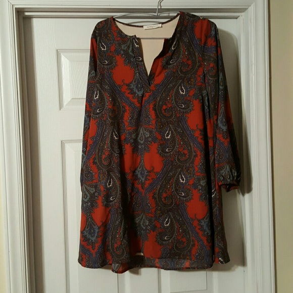 Newbury Kustom rust orange tunic